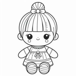 Desenho de Boneca Desenho Colorir Imprimir 11