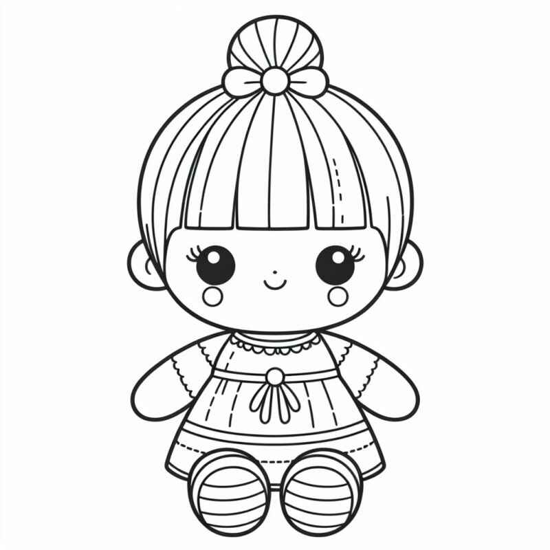Desenho de Boneca Desenho Colorir Imprimir 11