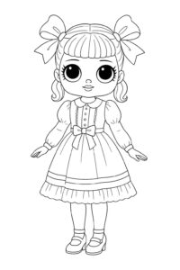 Desenho de Boneca Desenho Colorir Imprimir 17