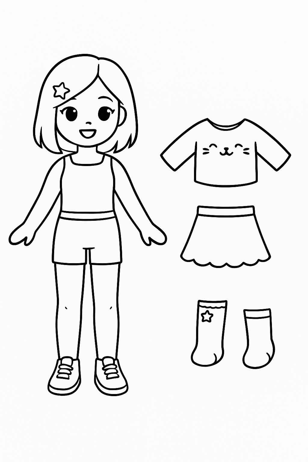 Desenho de Boneca Desenho Colorir Imprimir 18