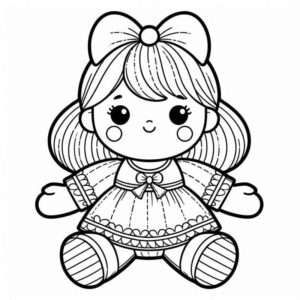 Desenho de Boneca Desenho Colorir Imprimir 34