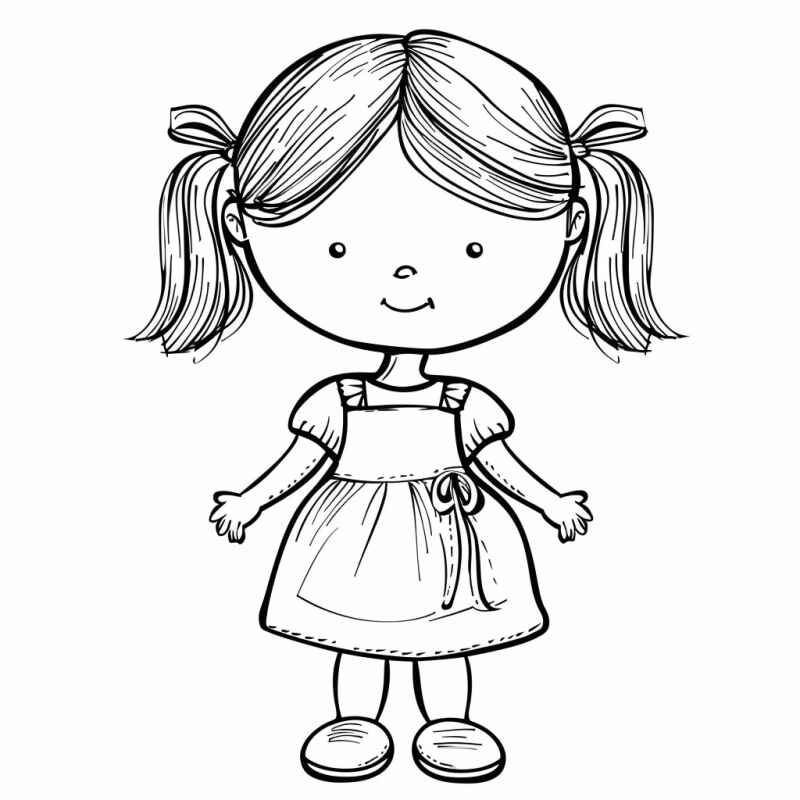 Desenho de Boneca Desenho Colorir Imprimir 38