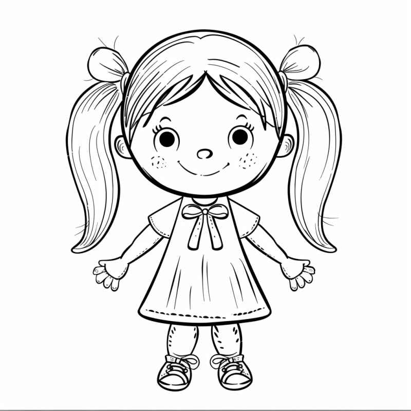 Desenho de Boneca Desenho Colorir Imprimir 39