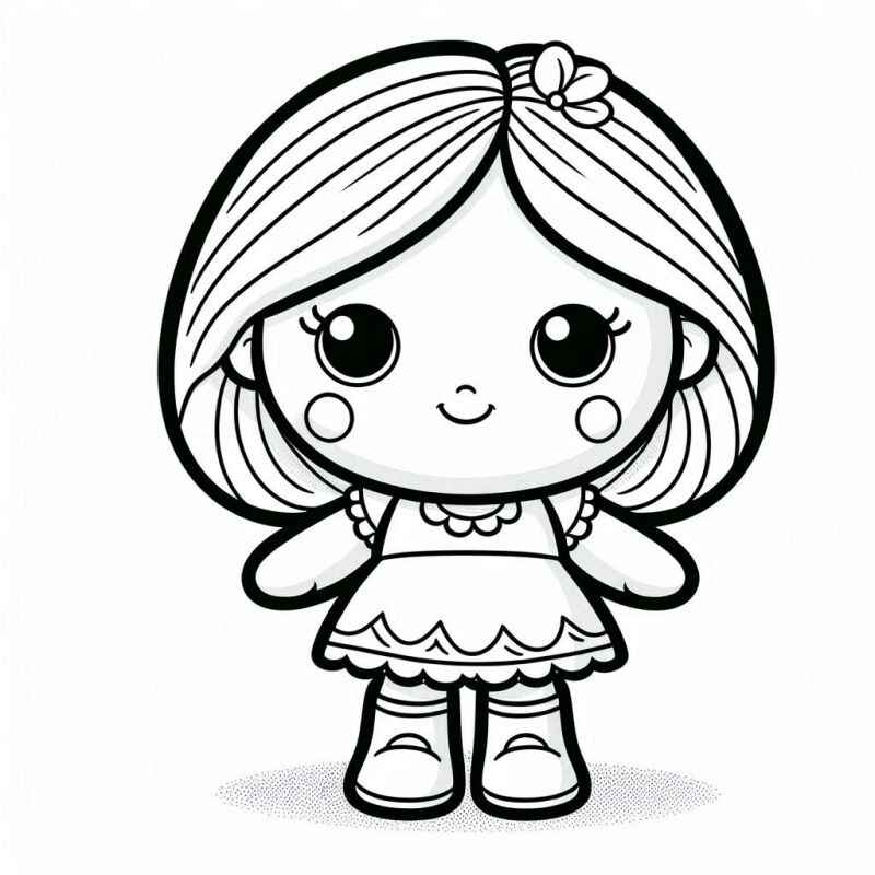 Desenho de Boneca Desenho Colorir Imprimir 42