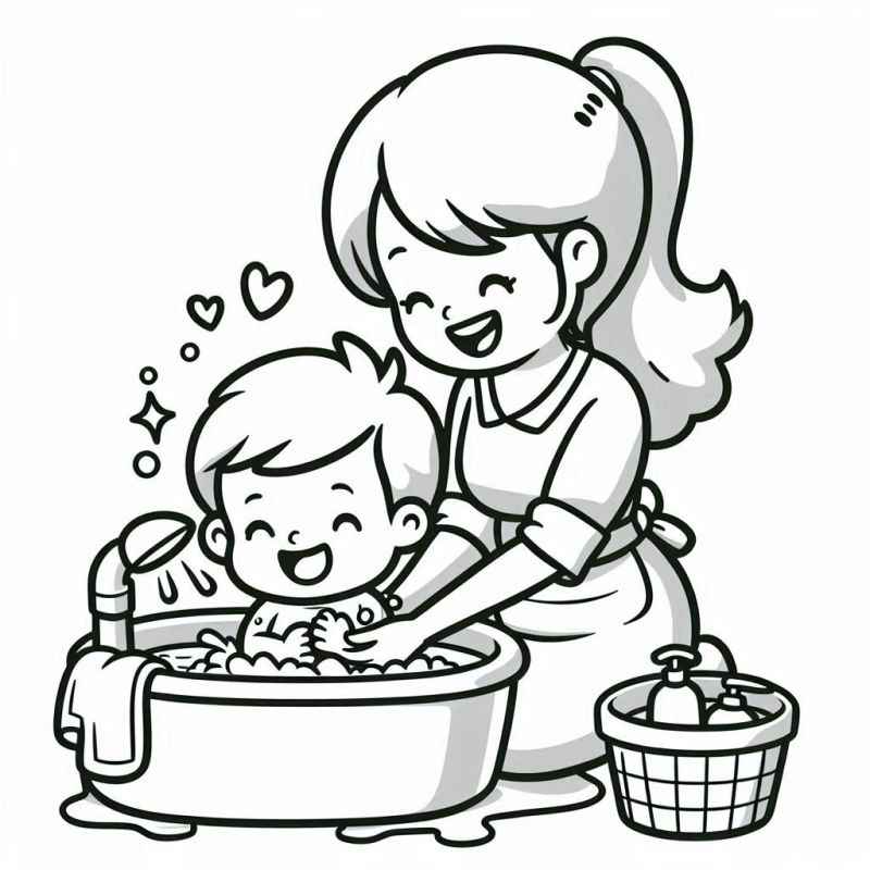 Desenho de Familia Desenho Colorir Imprimir 03