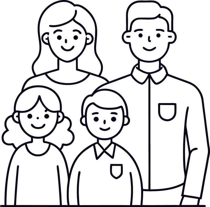 Desenho de Familia Desenho Colorir Imprimir 07