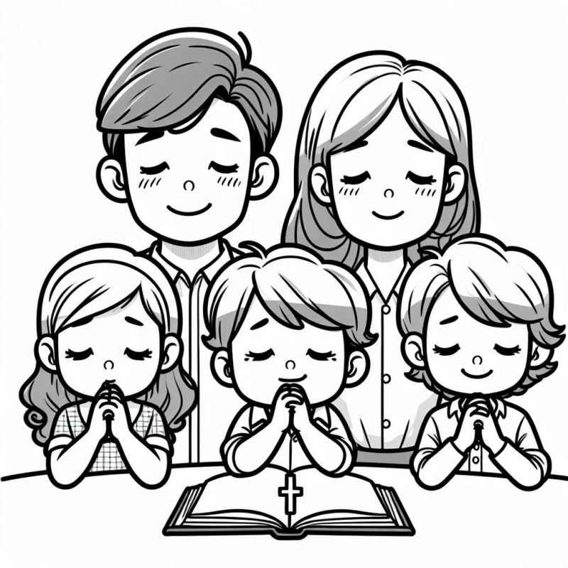 Desenho de Familia Desenho Colorir Imprimir 09