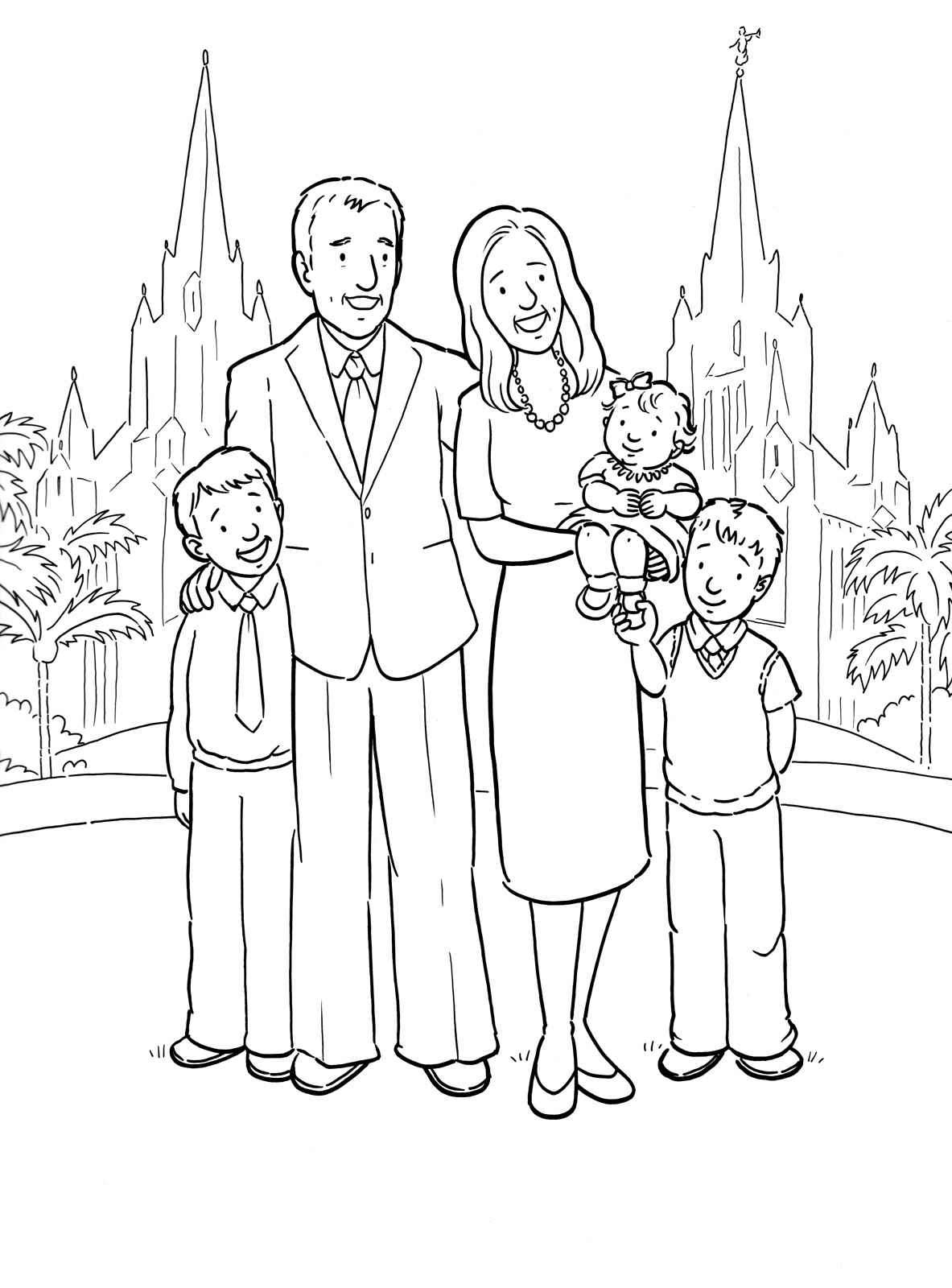 Desenho de Familia Desenho Colorir Imprimir 11