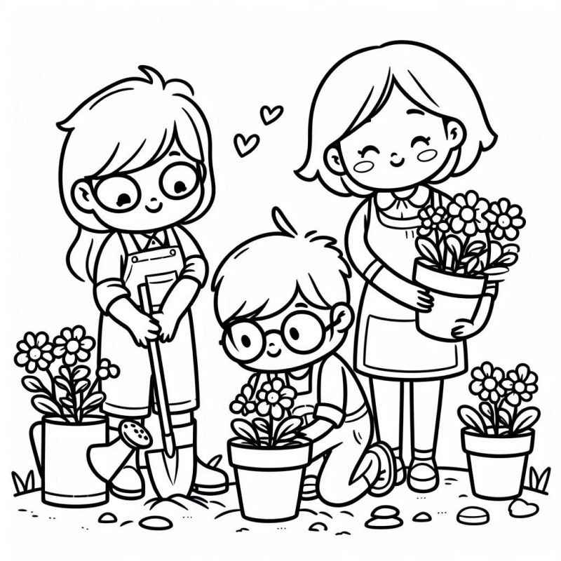 Desenho de Familia Desenho Colorir Imprimir 15