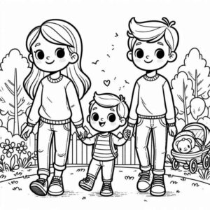 Desenho de Familia Desenho Colorir Imprimir 18