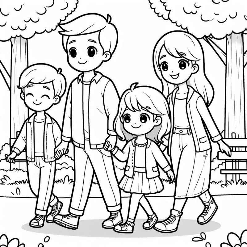 Desenho de Familia Desenho Colorir Imprimir 33
