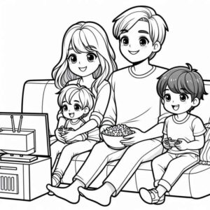 Desenho de Familia Desenho Colorir Imprimir 37