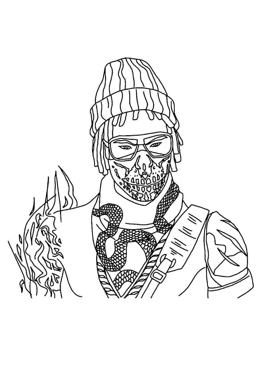 Desenho de Free Fire Desenho Colorir Imprimir 19