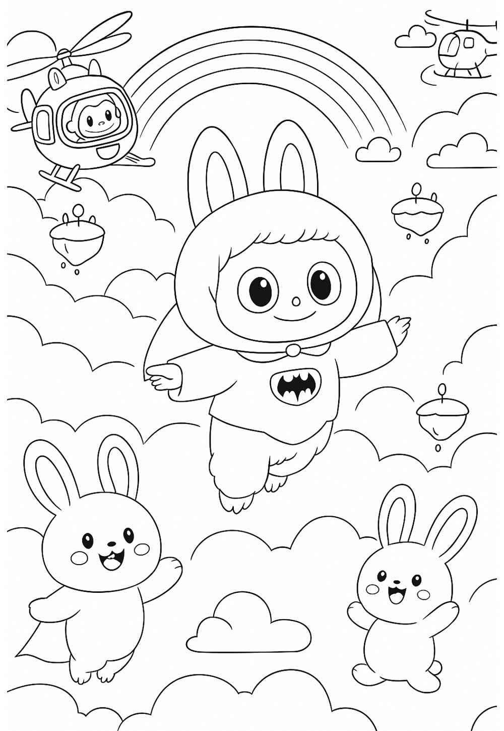 Desenho de Labubu Desenho Colorir Imprimir 02