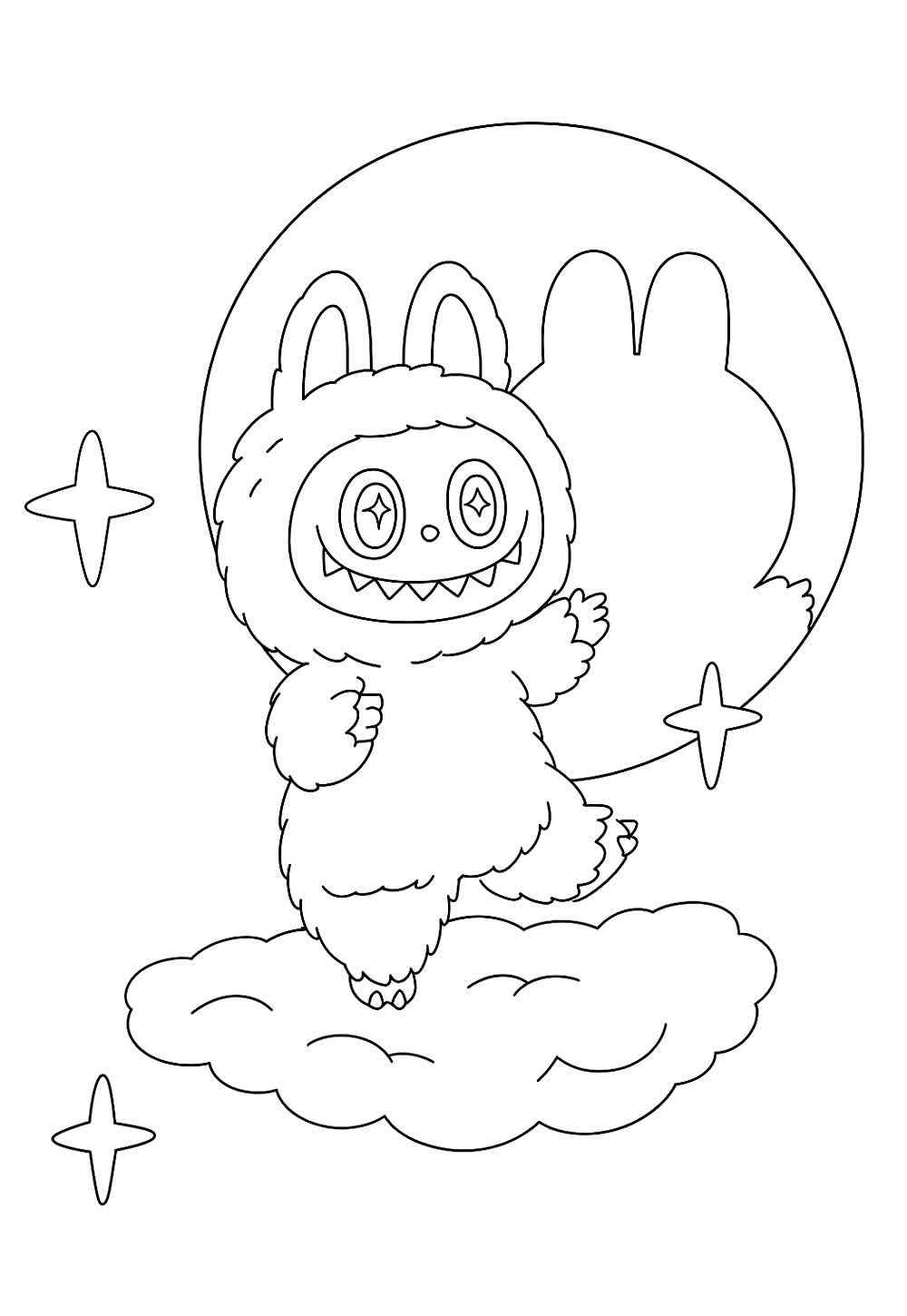 Desenho de Labubu Desenho Colorir Imprimir 03