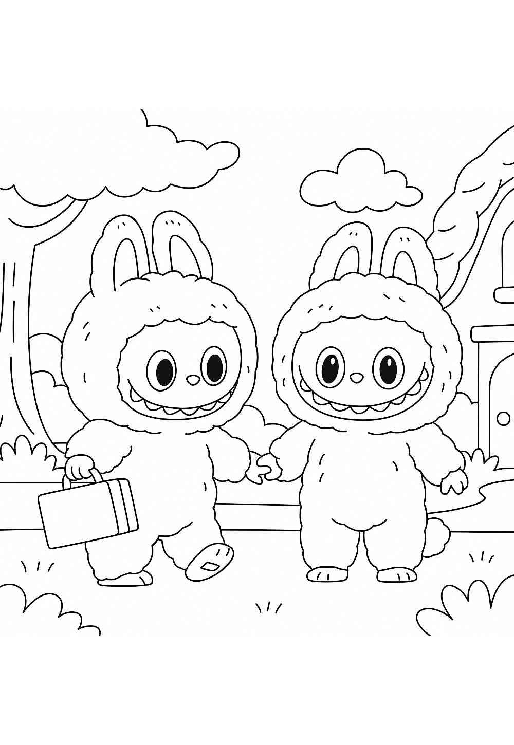 Desenho de Labubu Desenho Colorir Imprimir 04