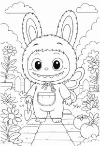 Desenho de Labubu Desenho Colorir Imprimir 07