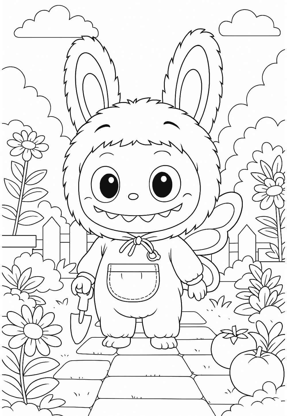 Desenho de Labubu Desenho Colorir Imprimir 07