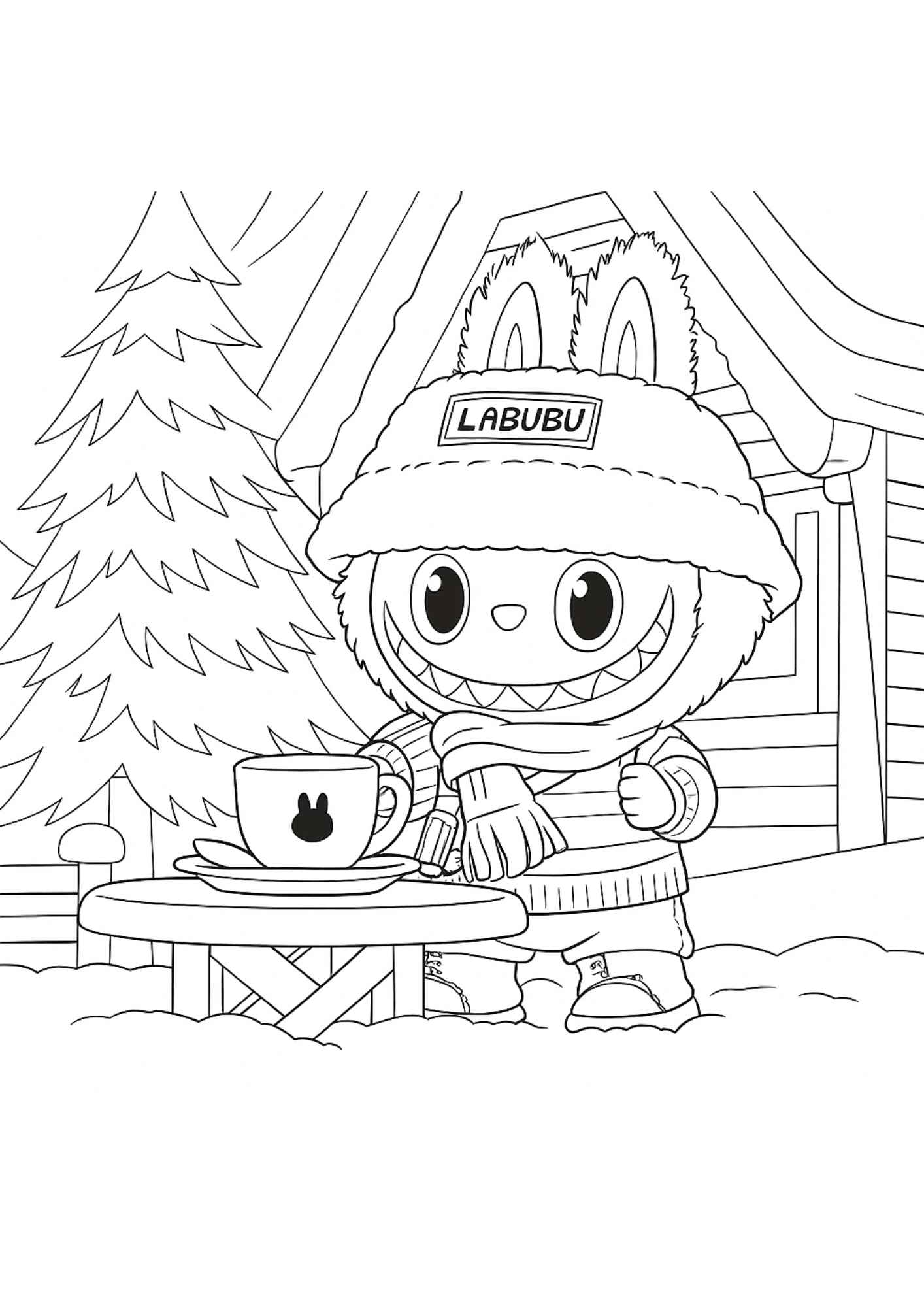 Desenho de Labubu Desenho Colorir Imprimir 30