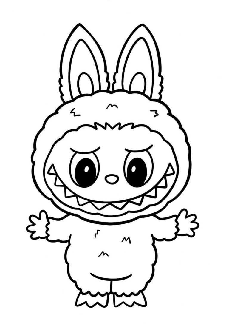 Desenhos de Labubu para Imprimir e Colorir