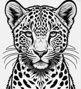 Desenho de Onça Desenho Colorir Imprimir 03