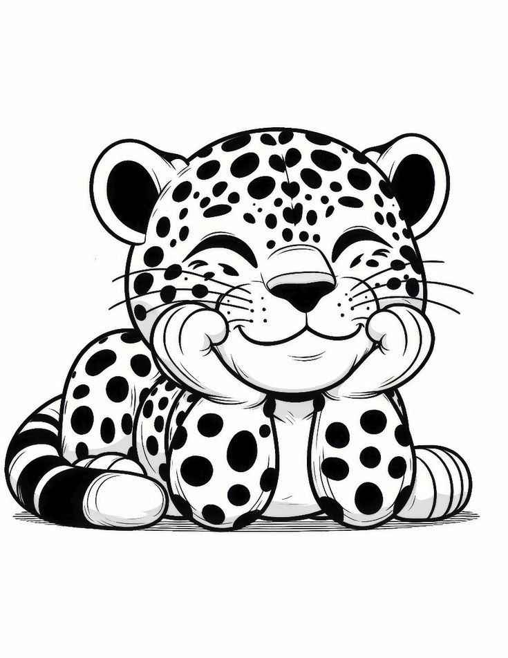 Desenho de Onça Desenho Colorir Imprimir 04