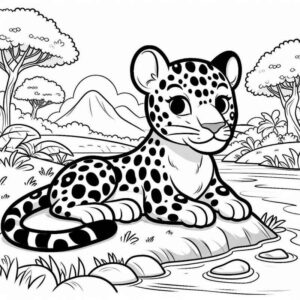 Desenho de Onça Desenho Colorir Imprimir 12