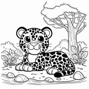 Desenho de Onça Desenho Colorir Imprimir 15