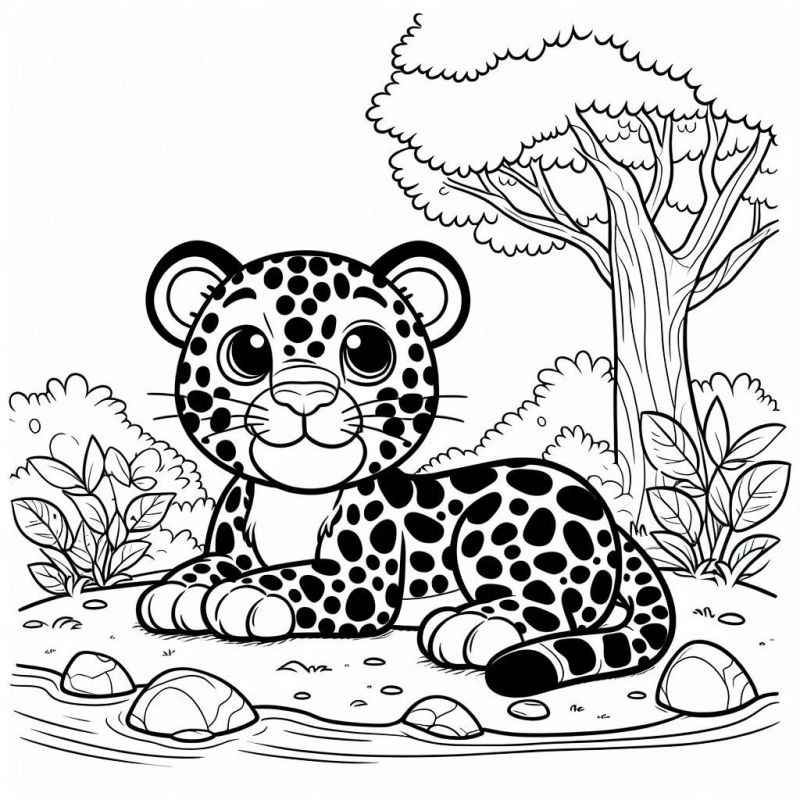 Desenho de Onça Desenho Colorir Imprimir 15