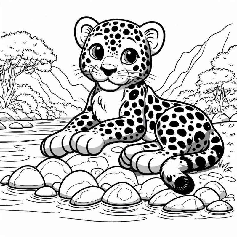 Desenho de Onça Desenho Colorir Imprimir 16