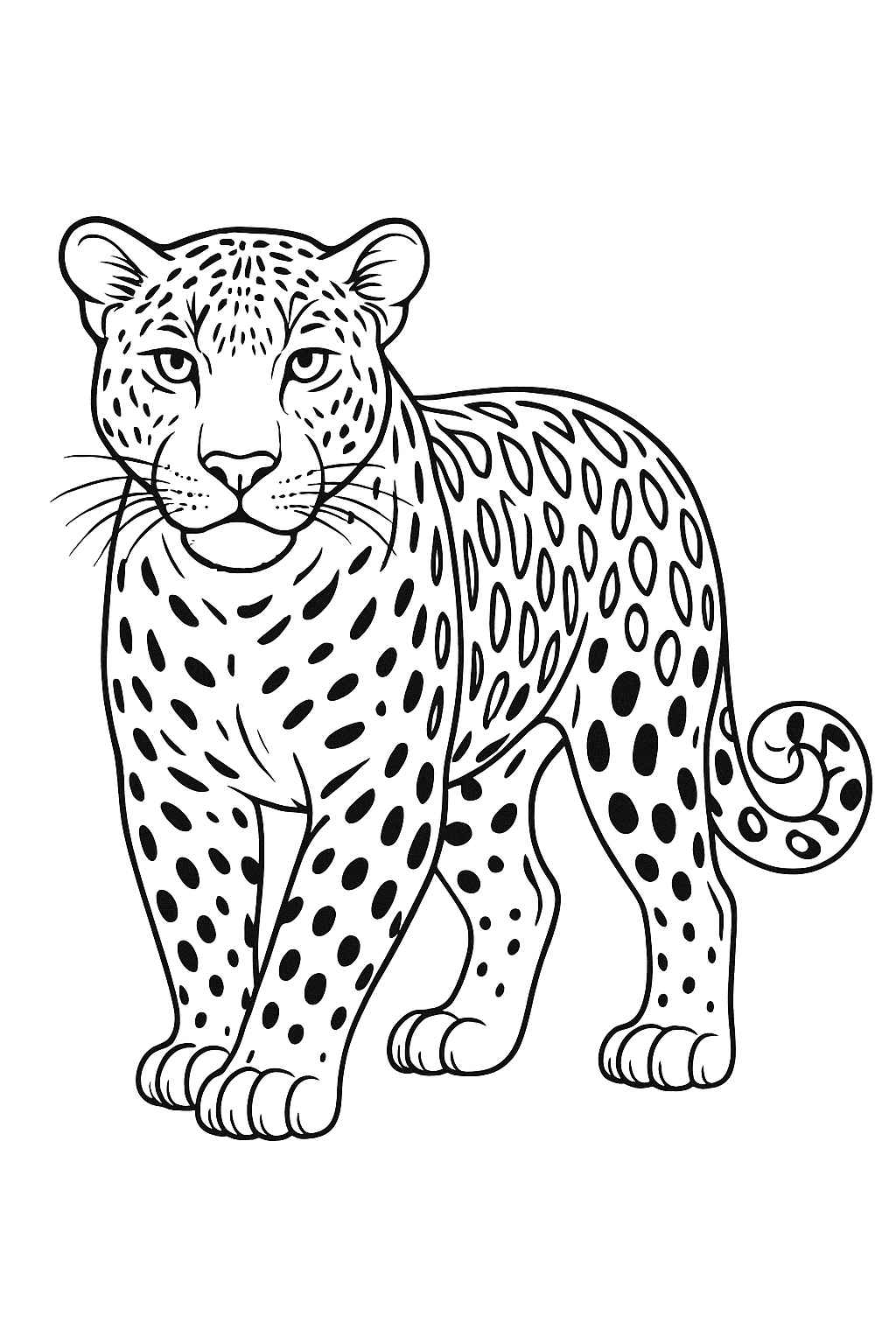 Desenho de Onça Desenho Colorir Imprimir 17