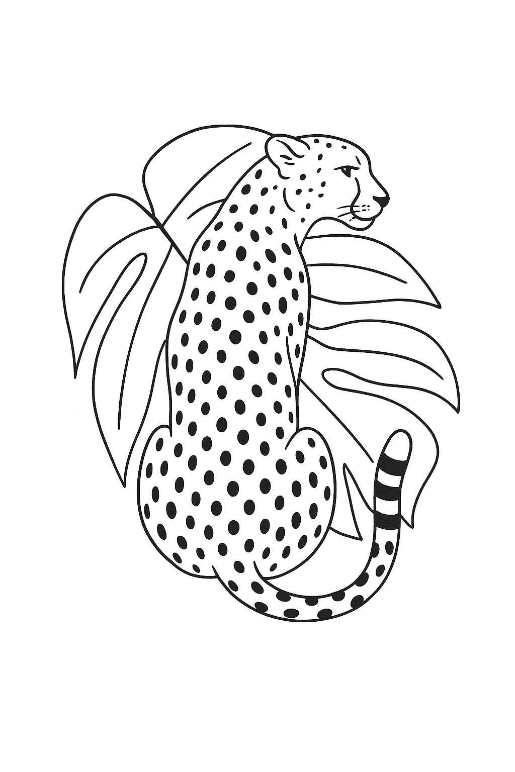 Desenho de Onça Desenho Colorir Imprimir 18