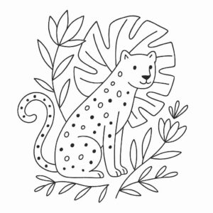 Desenho de Onça Desenho Colorir Imprimir 19