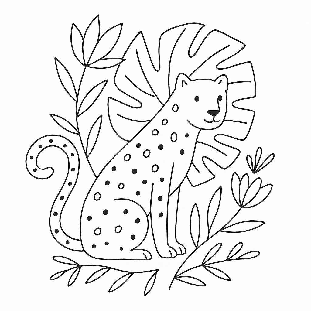 Desenho de Onça Desenho Colorir Imprimir 19