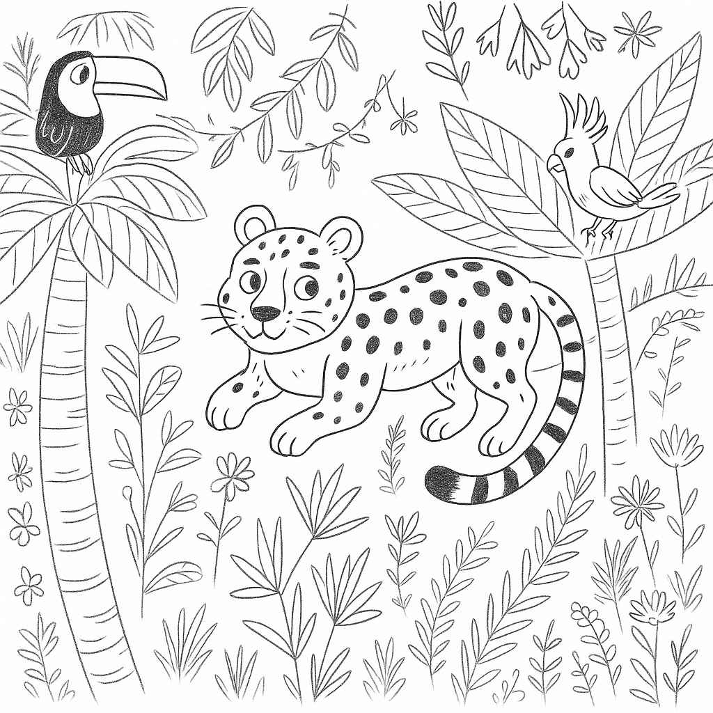 Desenho de Onça Desenho Colorir Imprimir 22