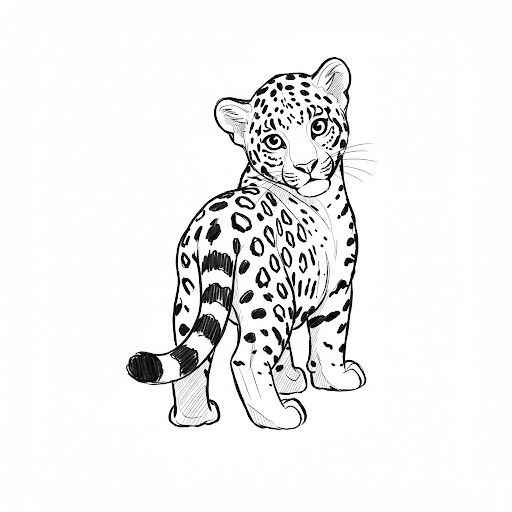 Desenho de Onça Desenho Colorir Imprimir 26