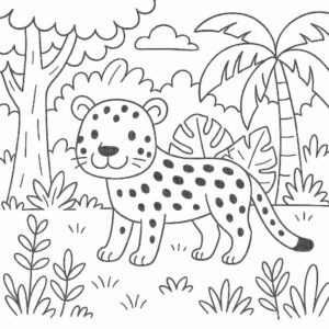 Desenho de Onça Desenho Colorir Imprimir 27