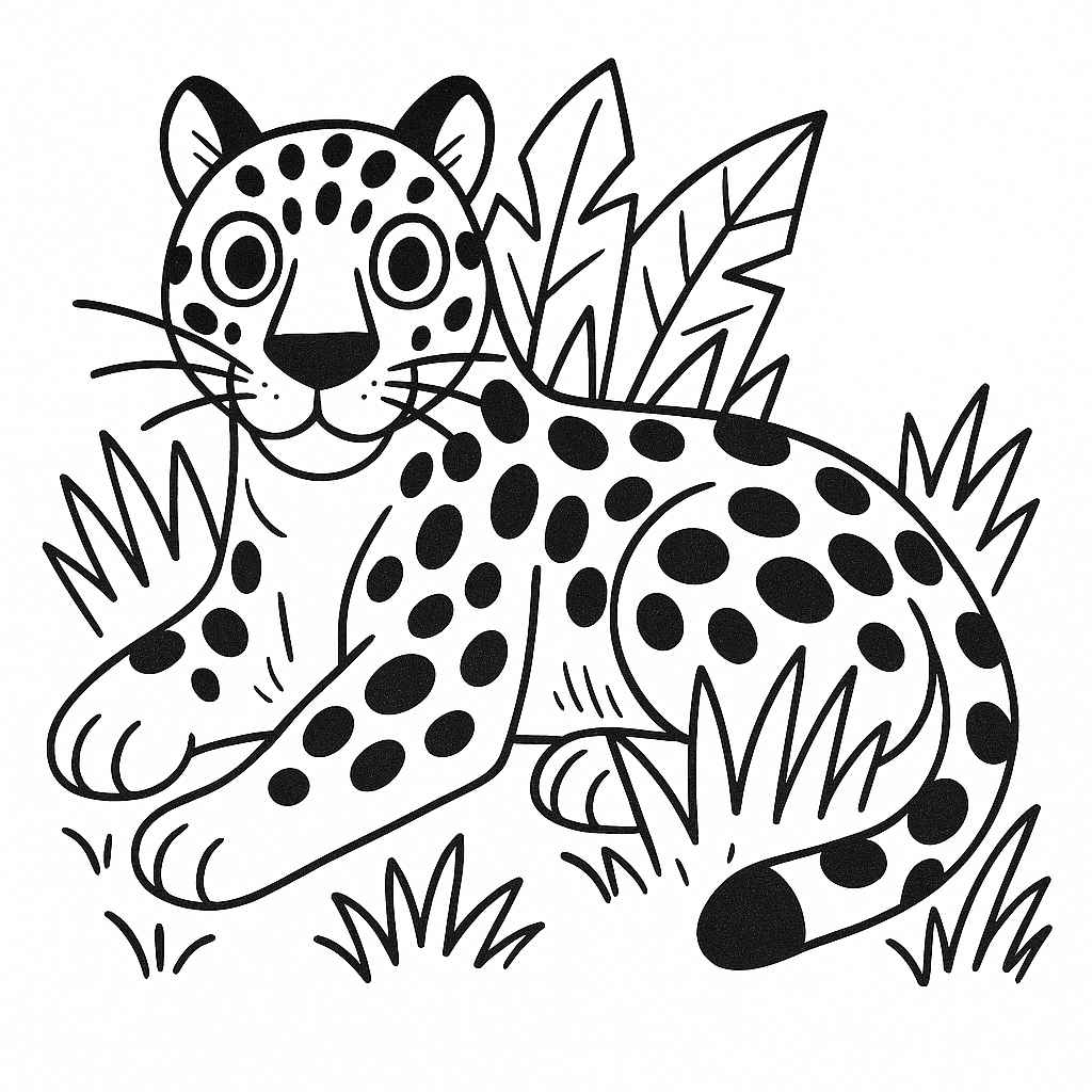 Desenho de Onça Desenho Colorir Imprimir 28