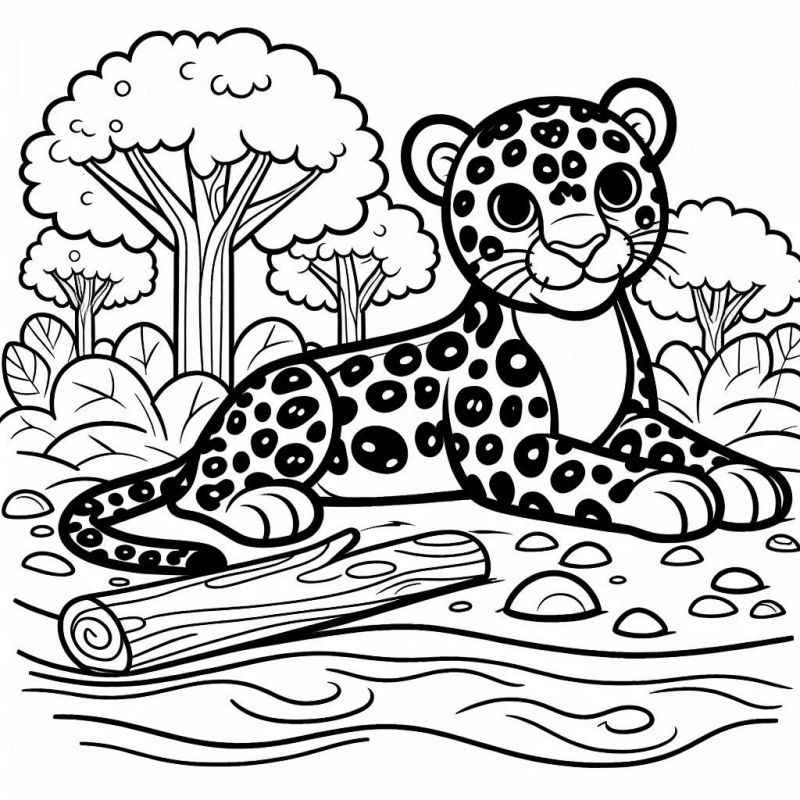 Desenho de Onça Desenho Colorir Imprimir 29