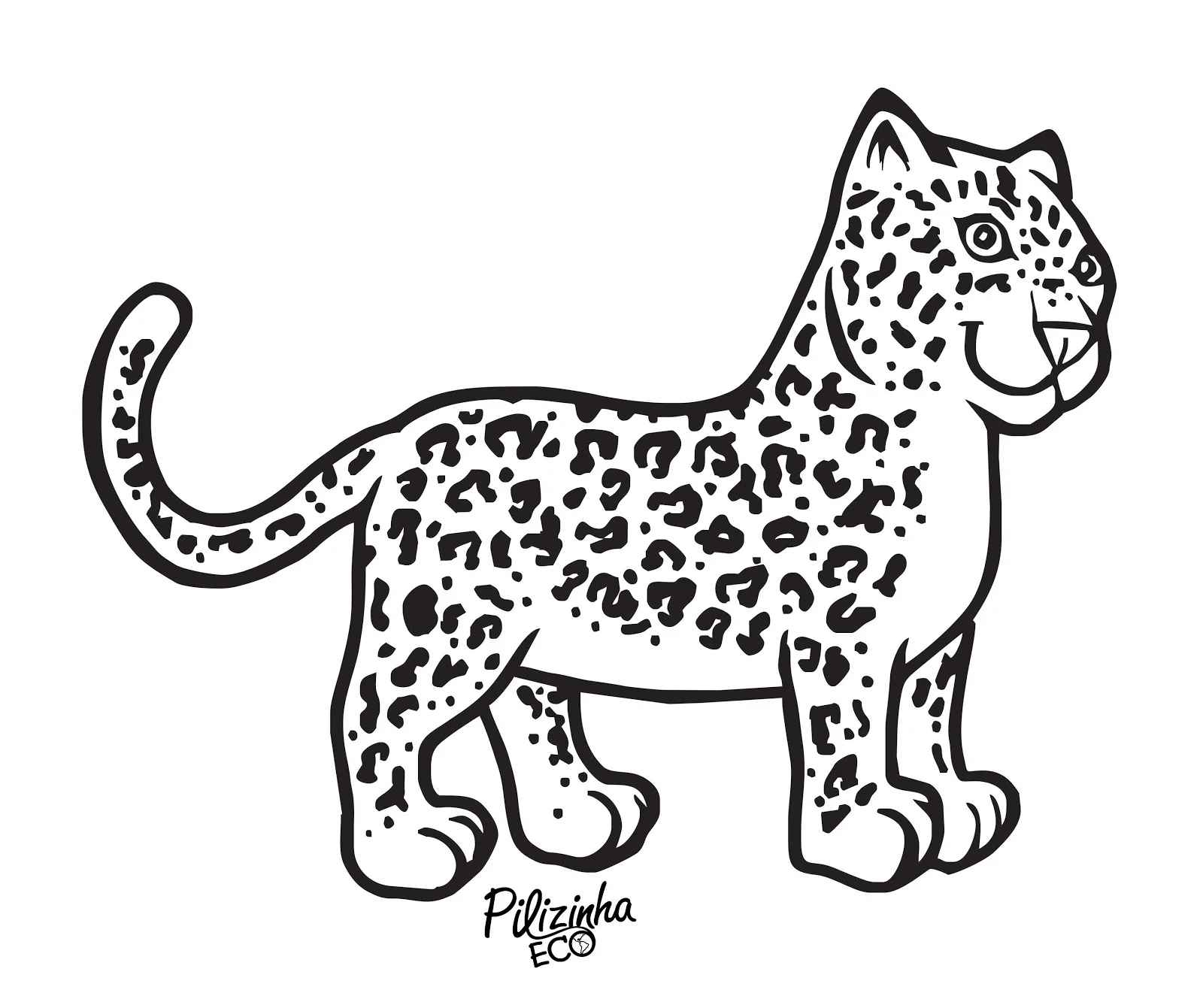 Desenho de Onça Desenho Colorir Imprimir 34