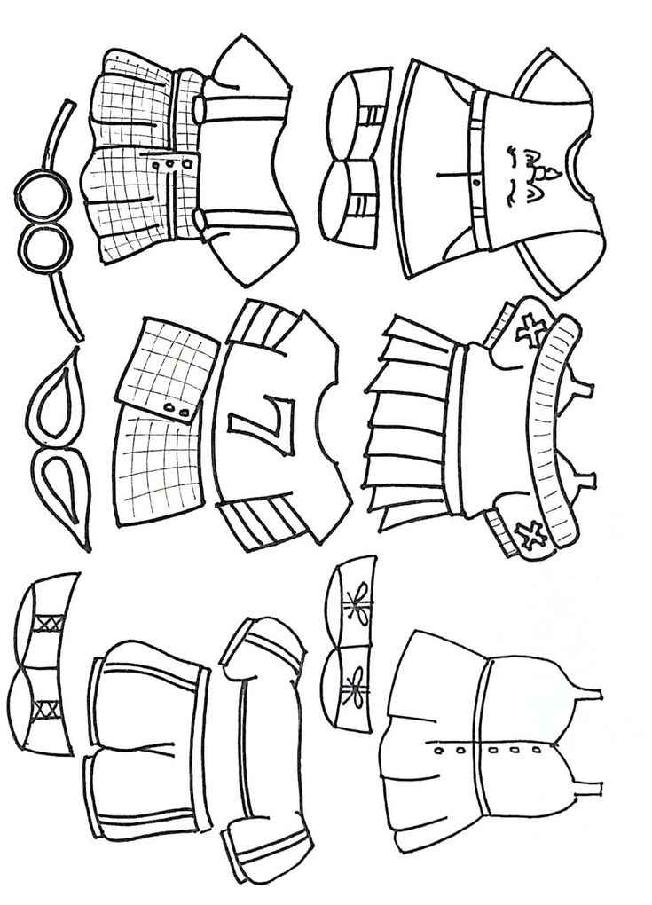 Desenho de Paper Doll Desenho Colorir Imprimir 12