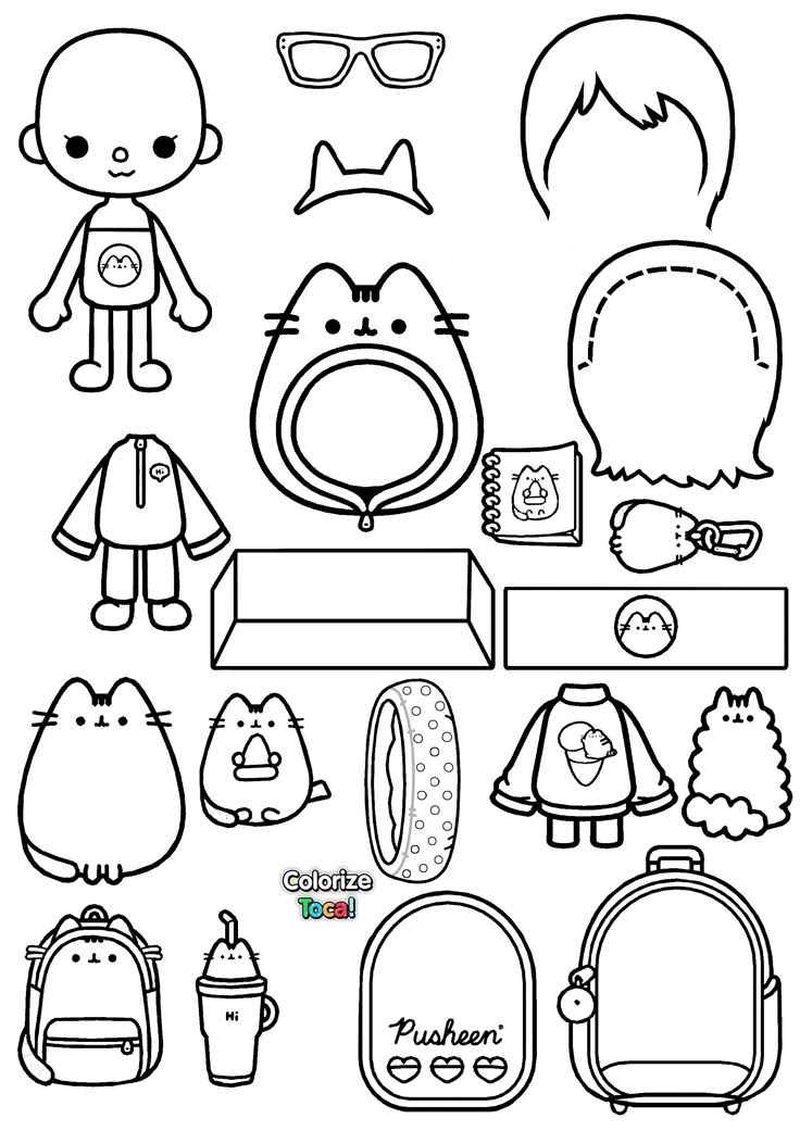 Desenho de Paper Doll Desenho Colorir Imprimir 16