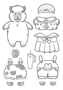 Desenho de Paper Doll Desenho Colorir Imprimir 22