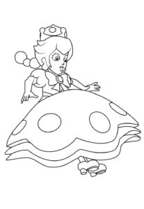 Desenho de Princesa Peach Desenho Colorir Imprimir 01