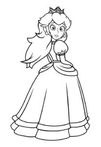Desenho de Princesa Peach Desenho Colorir Imprimir 04
