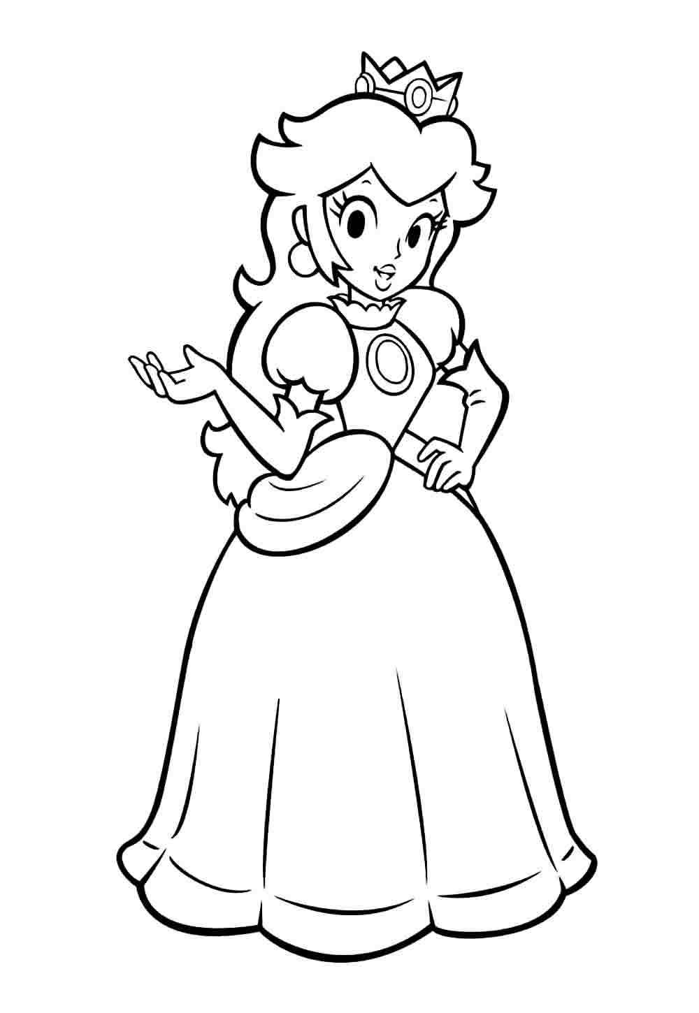 Desenho de Princesa Peach Desenho Colorir Imprimir 05