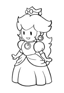 Desenho de Princesa Peach Desenho Colorir Imprimir 06