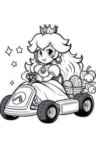 Desenho de Princesa Peach Desenho Colorir Imprimir 07