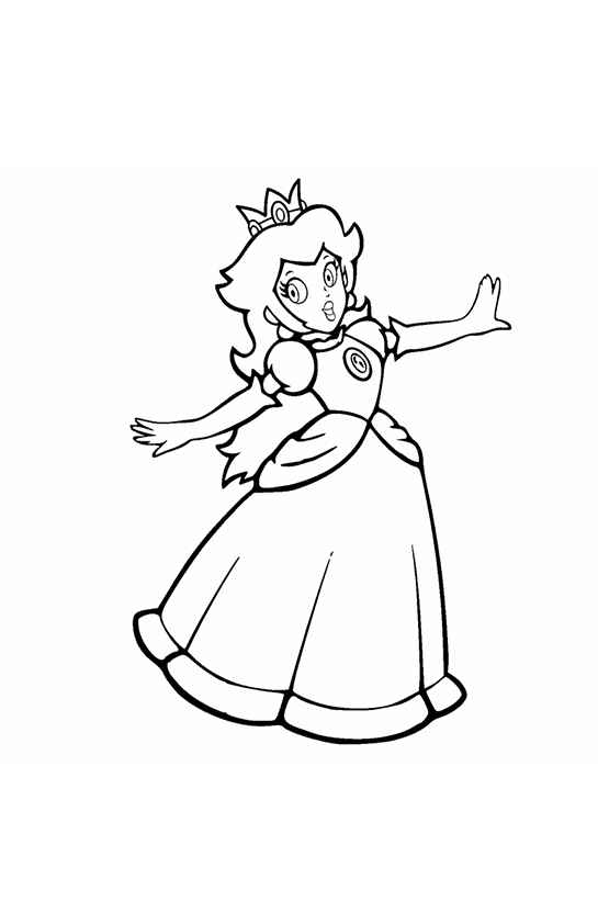 Desenho de Princesa Peach Desenho Colorir Imprimir 08