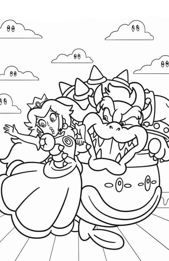 Desenho de Princesa Peach Desenho Colorir Imprimir 10